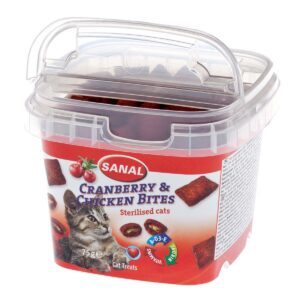 Sanal Cranberry & chicken Bites katt 75g