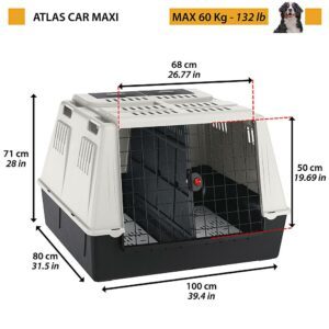 Atlas car maxi 100x80x71cm grå/svart