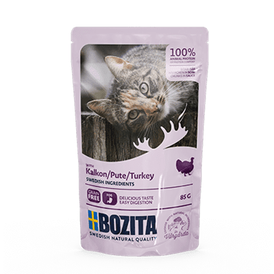 Bozita kjøttbiter i saus med kalkun 85g