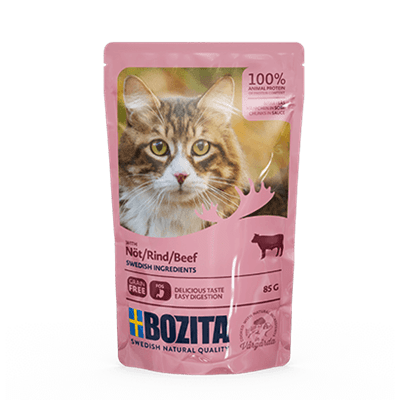 Bozita kjøttbiter i saus med storfekjøtt 85g Bozita kjøttbiter i saus med storfekjøtt 85g