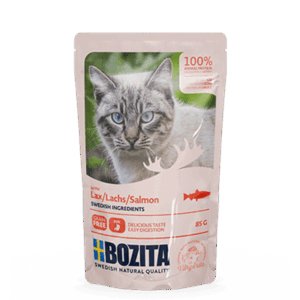 Bozita kjøttbiter i saus med laks 85g