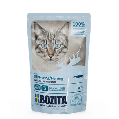 Bozita kjøttbiter i saus med sild 85g 