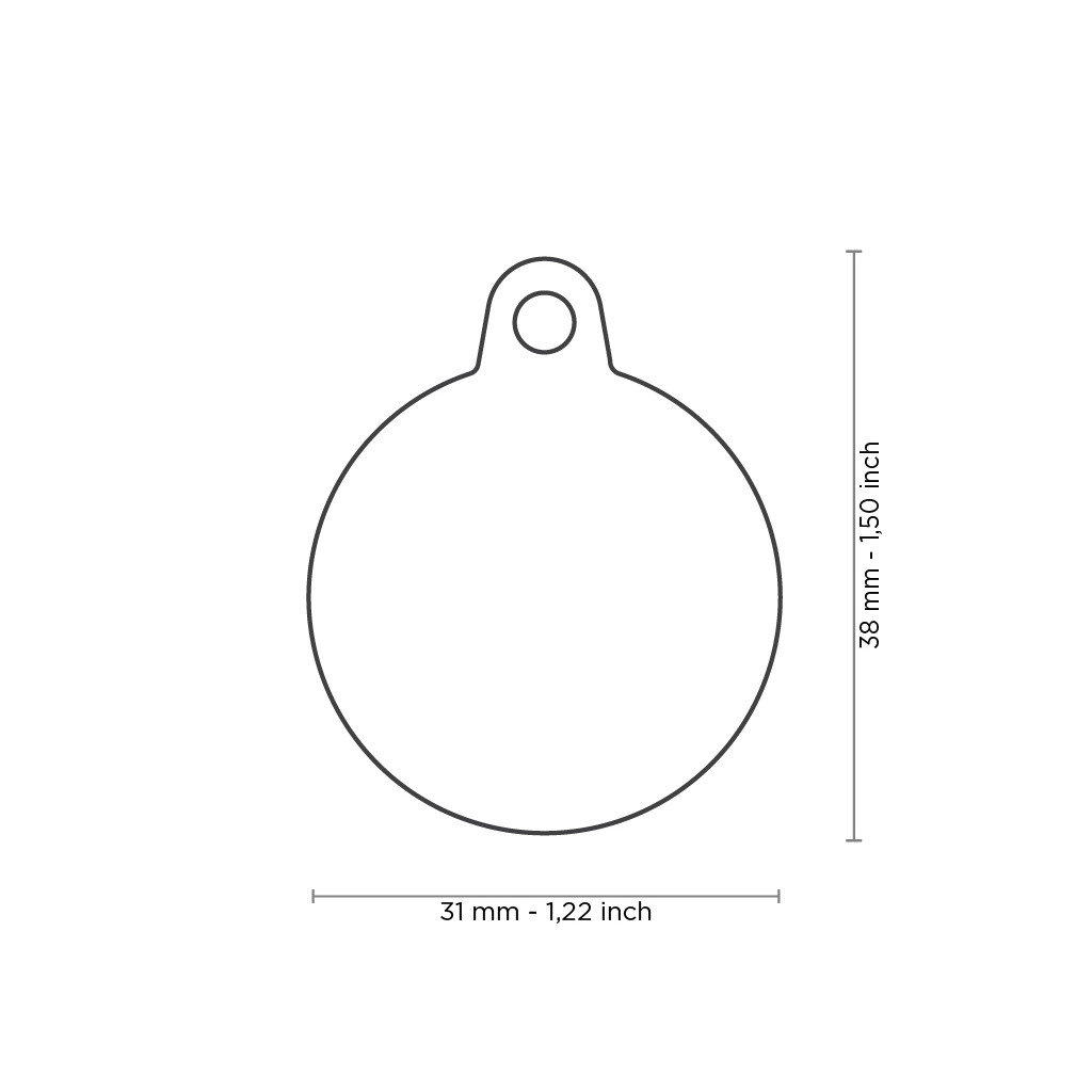 MyFamily Hushtag Sirkel ID Tag-Aluminium med plast kant MyFamily Hushtag Sirkel ID Tag-Aluminium med plast kant