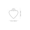 Myfamily Basic Hjerte ID tag aluminium