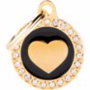 Myfamily Glam Strass ID-merke med hjerte Myfamily Glam Strass ID-merke med hjerte