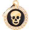 Myfamily Glam Strass ID-merke med hodeskalle Myfamily Glam Strass ID-merke med hodeskalle