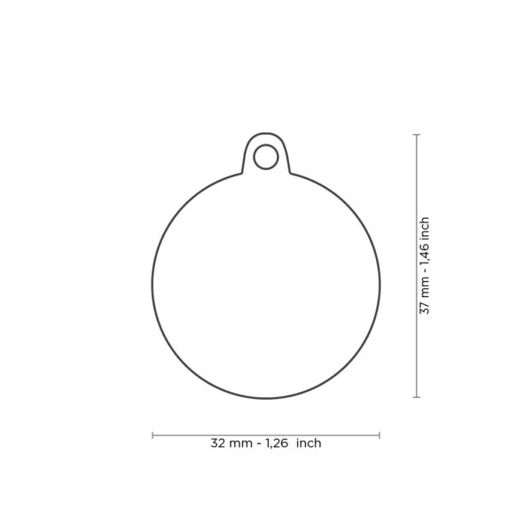 Myfamily hjerte i Shine Circle ID tag