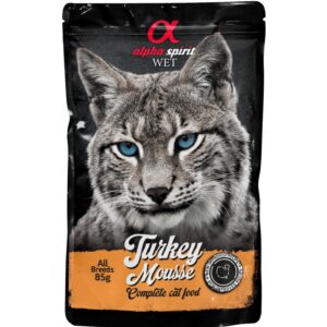Alpha Spirit - Mousse - Kalkun - Monoprotein Våtfôr Katt 24 x 85g