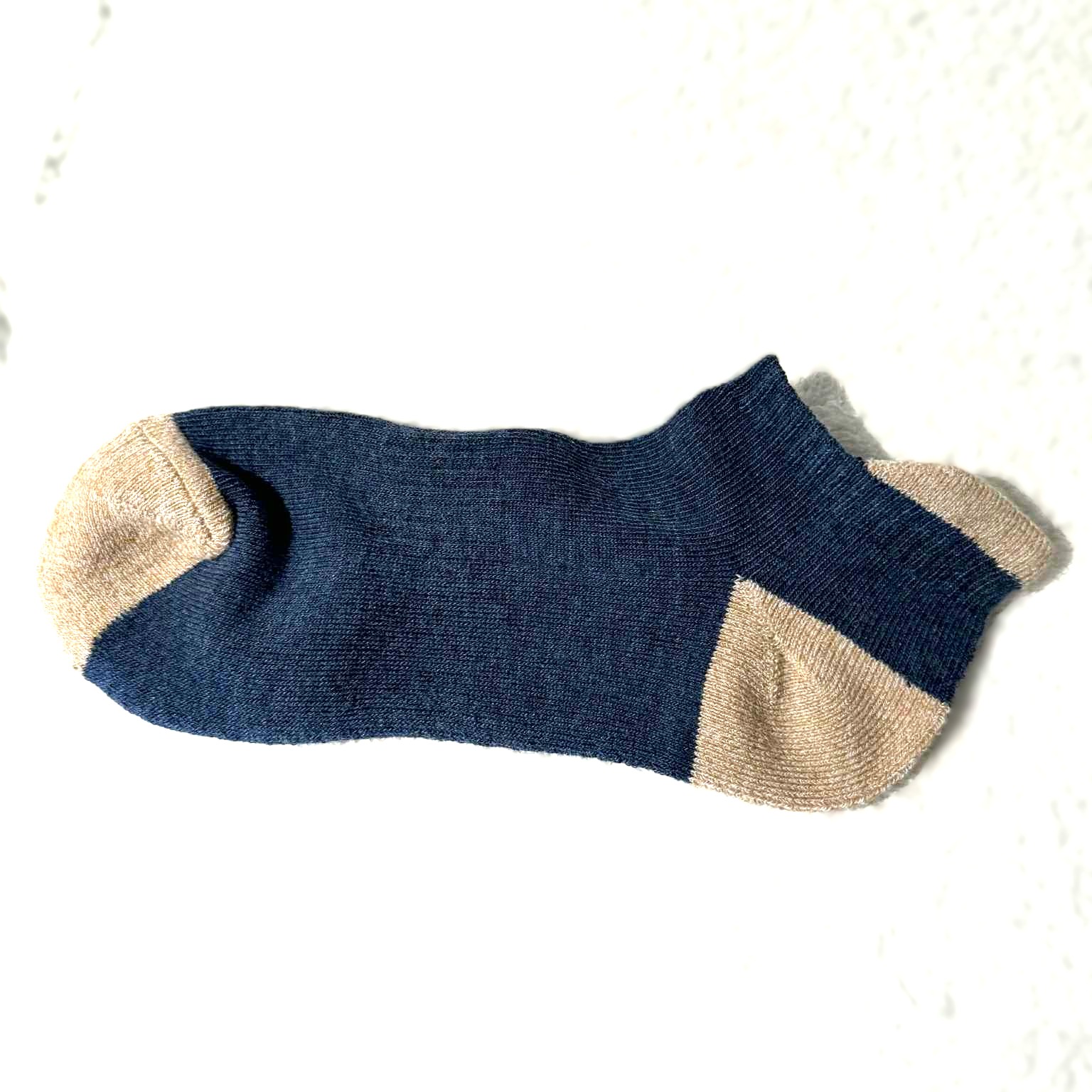 Anklesokk i bambus to farget