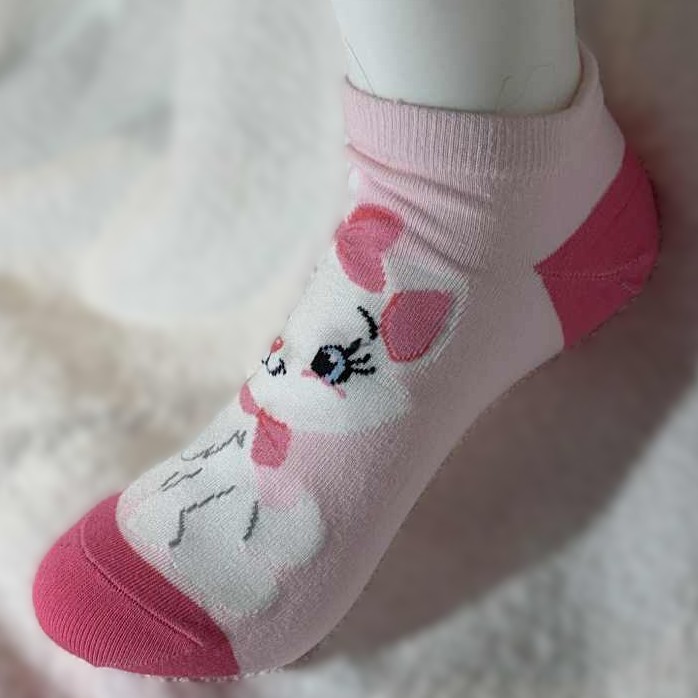 Ankelsokk rosa med søt jentepus