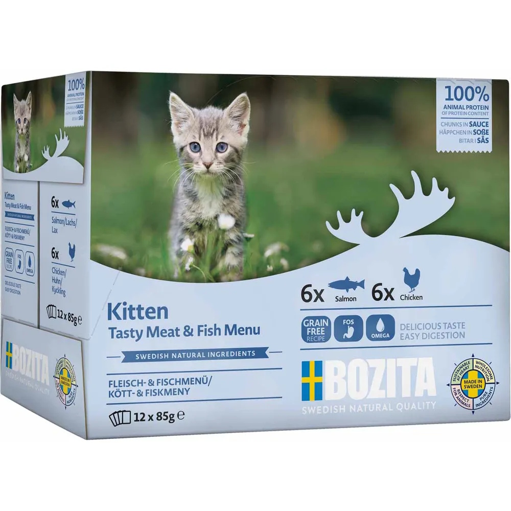 Bozita Feline Kitten Meat and Fish In Sauce Multibox Bozita Feline Kitten Meat and Fish In Sauce Multibox