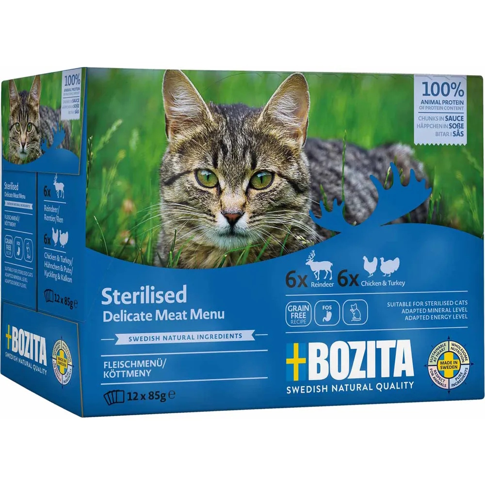 Bozita Feline Sterilised Meat In Sauce Multibox Bozita Feline Sterilised Meat In Sauce Multibox
