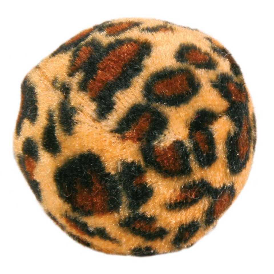 Katteleke baller 4pk med leopardmønster