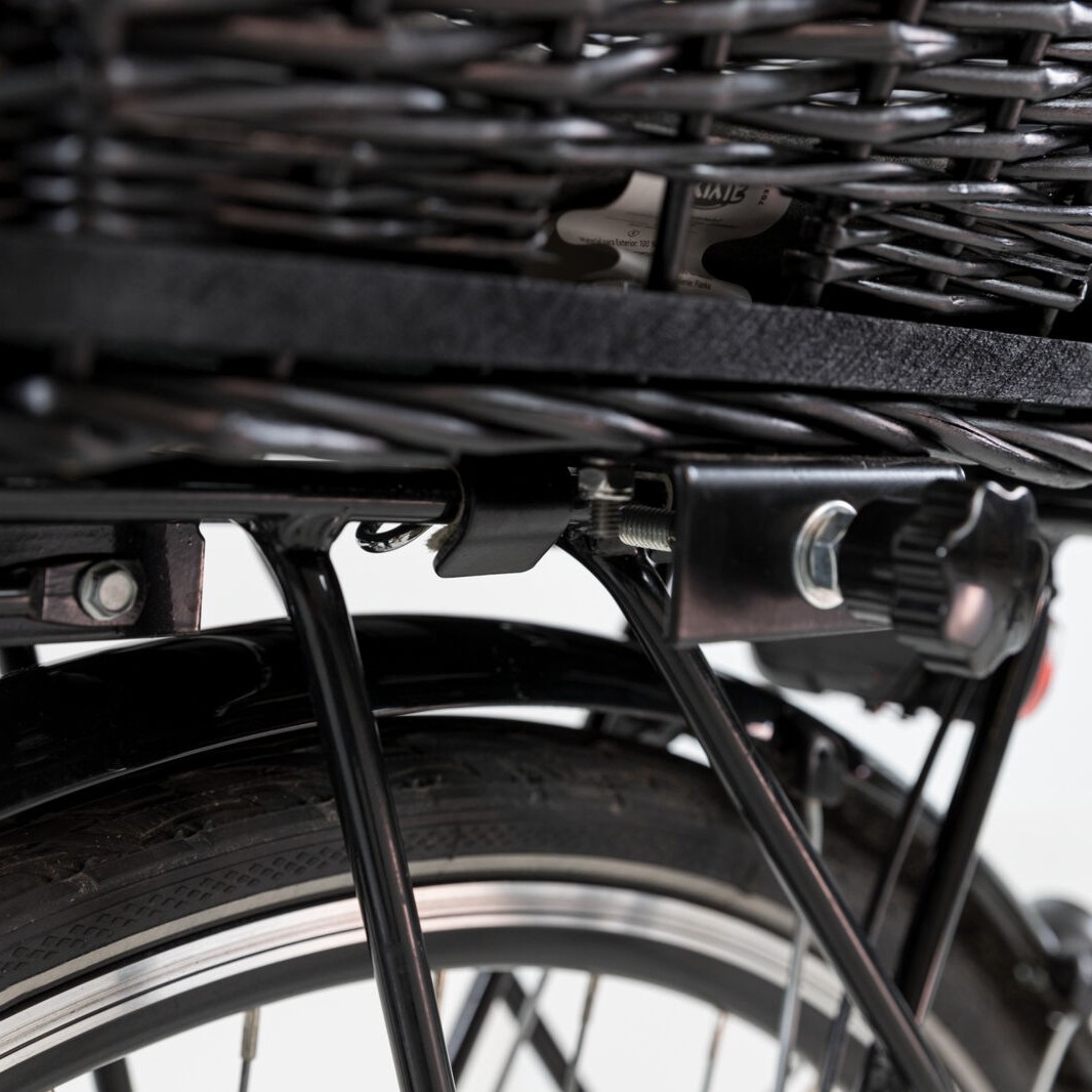 Trixie sykkelkurv til hund for bagasjebrett – sort eller grå (maks 8 kg)